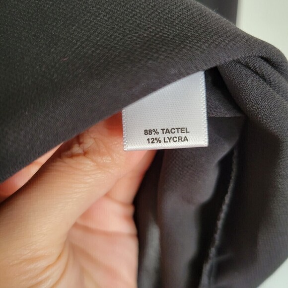 NEW A'Nue Ligne Black Long Sleeve Semi Sheer Tunic Blouse Top Size Small - Picture 9 of 11